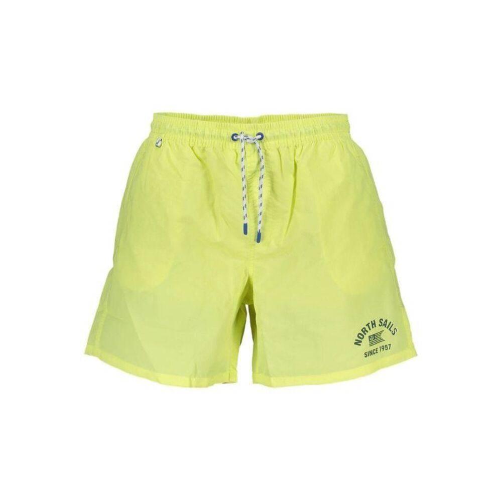 North Sails Swim Trunks Logo Detail Men Yellow Swimwear